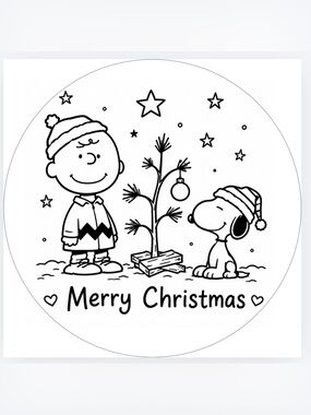 Handmade 50count Charlie Brown Stickers